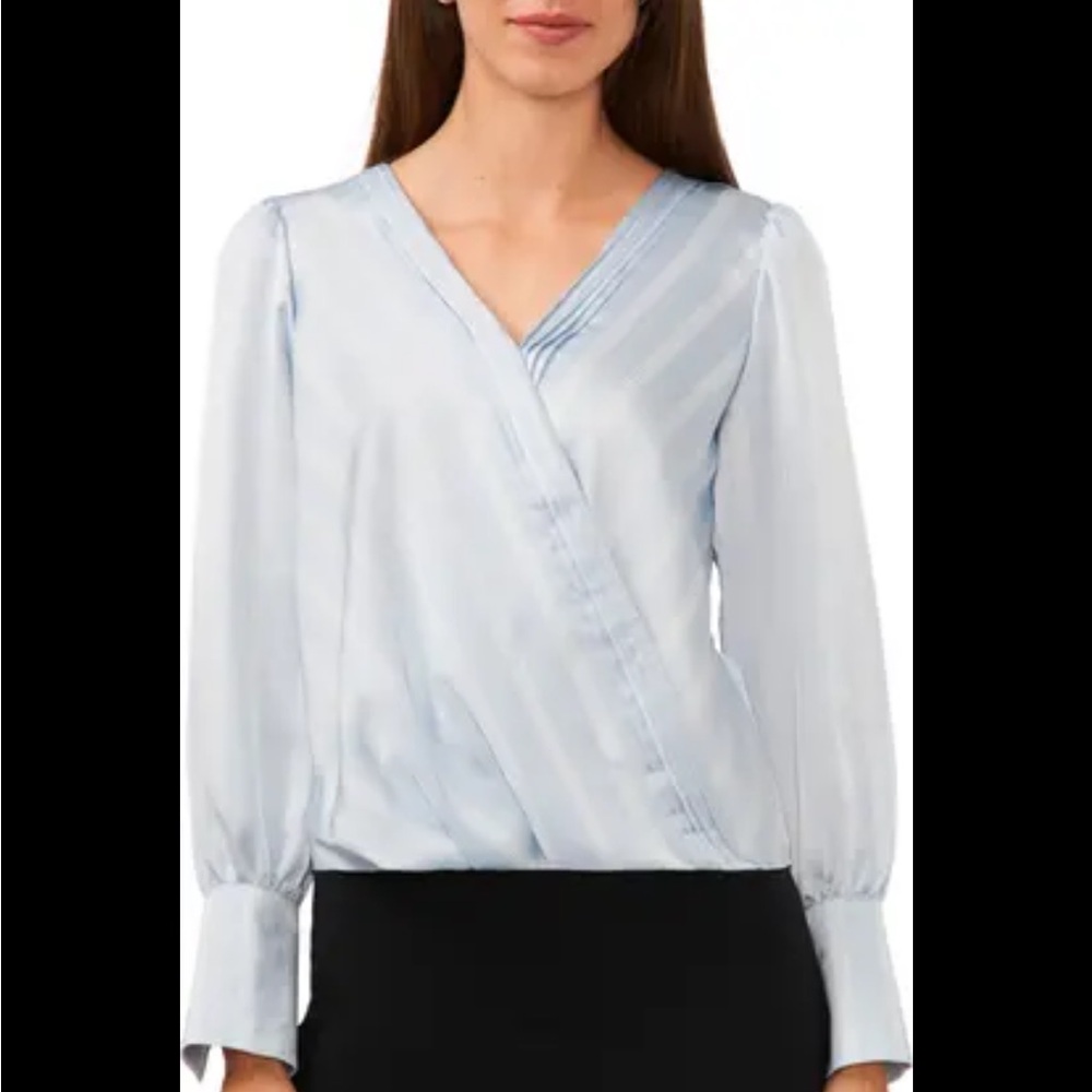 Elegant Blue Stripe Women's Top